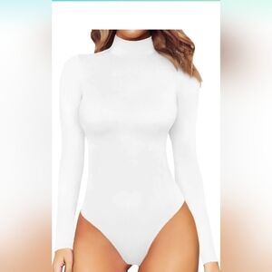 NWT Mangopop Mock Turtleneck Bodysuit size M